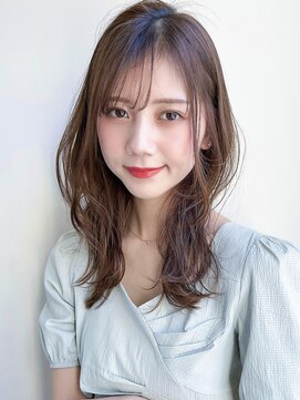 リヤン 表参道(lyann) 薄めバング外ハネボブペールベージュセクションカラー美髪