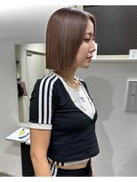 ヘアースタジオゼン アドバンス(hair studio Zen advance)&nbsp;マロンベージュ×切りっぱなしボブ