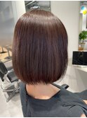 切りっぱなしボブ/美髪/ピンクブラウン[佐賀駅]