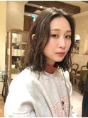 ウェーブパーマ ナチュラルウェーブ ゆるふわパーマ ミディアム
