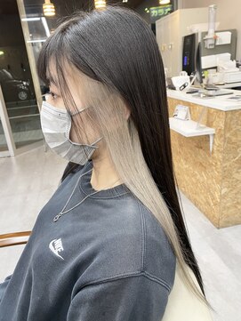 シャルム 浜田店(charme) 流行デザイン☆ホワイトイヤリングカラー(ブリーチ2回)