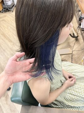 シュリット(schritt) 2ブリーチで作る　ネイビーブルー