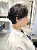 ショートパーマ/黒髪/ベリーショート/銀座/カール/ひし形