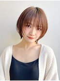 大人ショートボブ フェイスレイヤー 前髪あり ひし形K20250124