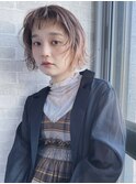ショートバングのミニボブウルフ