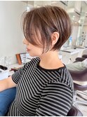 ショートカット×ひし形ショートボブ×ハイレイヤー30代40代50代
