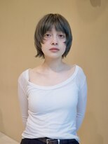 ネロ ヘアサロン ネイビー 渋谷(NERO HAIRSALON NAVY)&nbsp;【赤津美奈】レイヤーボブ　前髪オリーブベージュ