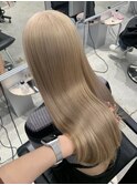 くびれヘア/アプリコットオレンジ/夏のヘアアレンジ/梅田