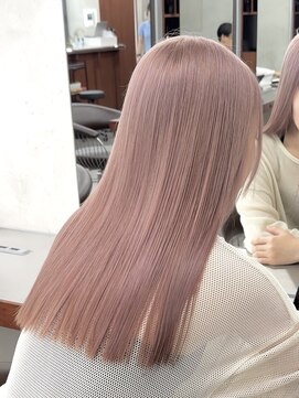 ニコ トウキョウ 渋谷(nico TOKYO) ミルクティーピンクダブルカラーピンクハイトーン韓国レイヤー