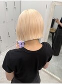 【 ハイトーンカラー】ブロンド×ボブカット