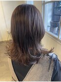 秋カラー◎20代30代透明感レイヤーカットマロンブラウン