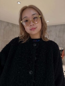 ハウ 心斎橋(how) 冬カラーハイトーンボブ×ミルクティーベージュ20代30代