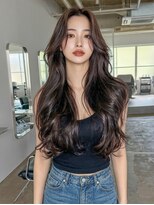 フレイムスヒュー 高崎店(FRAMES HUE) ★韓国大人ハッシュカットセンターパートカーテンバングロング