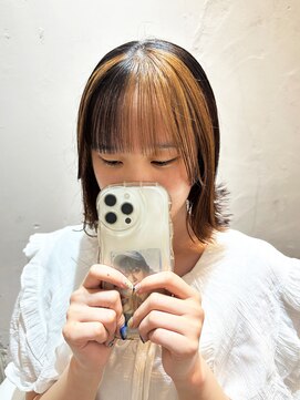 アンナ 広瀬通店(Anna) 前髪デザインカラー/ブリーチ/デザインカラー/ボブ/広瀬通