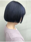 ミニボブ ボブ ネイビーカラー ブルーカラー 担当 山中
