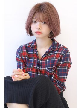 オーロ 宝塚店(ORO) ローライトココアブラウン大人かわいいゆるふわシアーカラーボブ