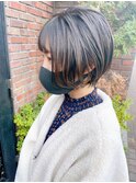 【二階堂光孝】前下がり大人ショート◎耳かけ透明感カラー