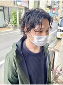 常田大希さん風メンズスパイラルパーマ黒髪ウェーブ新生活応援