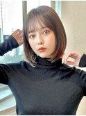 大人可愛い小顔似合わせカット×前下がりボブ×20代30代40代