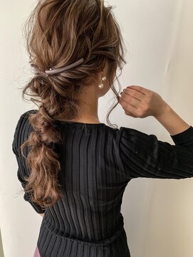 ライフ 四条畷店(Lyfe) テールアレンジ編みおろし_厚めバングローライト_120