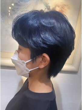 ヒールヘア 堀江店(HEAL HAIR) サイドパートカルマ×ブルーブラック