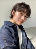 透明感ショコラブラウン/ショート×パーマ
