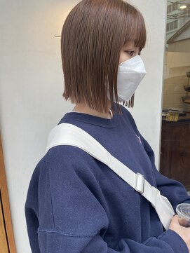 シーモアアンドサンズ(Seymour and Sons) ボブ×オレンジベージュカラー