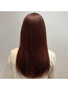 イーチ ヘアーアンドトータルビューティ(each hair&total beauty) チェリーブラウン/サラサラストレート