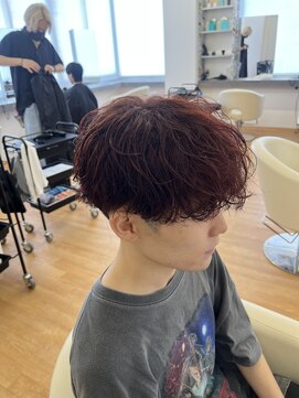 ビカム 名駅(become) ブリーチなしワインレッド