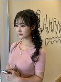 サイド編みおろし