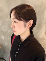 ヘルベチカ・ヘア(Helvetica hair)&nbsp;ショートボブ/ショート/ミニボブ/前髪なし/ブラウンカラー