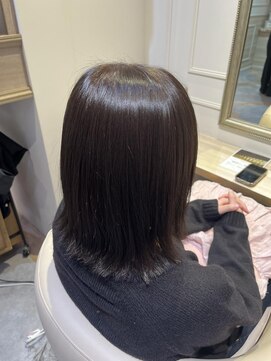 アンド ラ ブランシュ(&.La Blanche) 暗めカラー/ミディアムヘア/デザインカラー/縮毛矯正