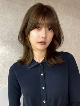 アスター 天神大名店(Aster) 似合わせカット/ダークアッシュ/ミディアムレイヤーカット