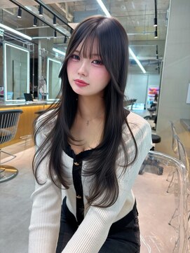 ロンドミラー 博多店(Lond Mirror) 大人ガーリーダークアッシュ20代30代40代ミディアムレイヤー