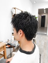 セイドット フクオカ(Say.FUKUOKA) 天神大名メンズ短髪黒髪ブルーブラックスパイキーショート束感