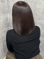 ルイス(L'wis)&nbsp;ショコラブラウン学割U24ケアブリーチ渋谷10代20代30代暗髪ボブ