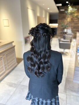 ヘアースタジオ エフ(Hair studio f) くるみちゃんヘア/ハーフアップ/茨木アレンジ
