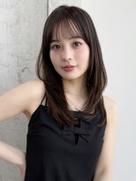 ディーエックス スリー(Dxxxx III)&nbsp;ミディアムレイヤー顔周りレイヤーココアブラウン韓国ヘア