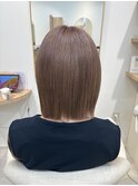 ケアブリーチ/ミルクティーベージュ/ボブ