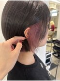 インナーカラーピンクブリーチ透明感越谷