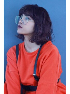 アンククロス 表参道(ANKH CROSS) バイオレットボルドー ×切りっぱなしBOB【ANKH CROSS 表参道】