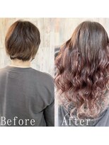 あるじゃんすー 横浜店&nbsp;ピンクブラウン×ホワイトハイライトカラー#シールエクステ#横浜