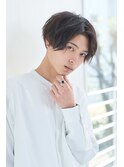 前下がりセンターパート ニュアンスパーマ
