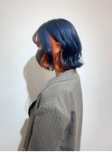 orange × Blue インナーカラー
