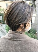 白髪ぼかし脱白髪染め髪質改善似合わせショートボブ40代50代60代