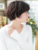 カバーヘア ブリス 戸田公園西口店(COVER HAIR bliss)&nbsp;大人かわいいくせ毛風黒髪ボブショートc5戸田公園20代30代40代