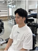 アップバング 短髪 名古屋 メンズカット 眉毛