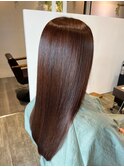 大人可愛いナチュラルブラウンストレート20代30代