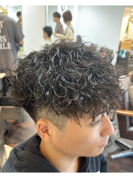 ブライト(BRIGHT) 刈り上げマッシュ×波巻きパーマ(メンズ/メンズパーマ)