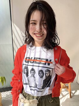 ハル 南平岸(HARU) 直毛さんのパーマ風アレンジ